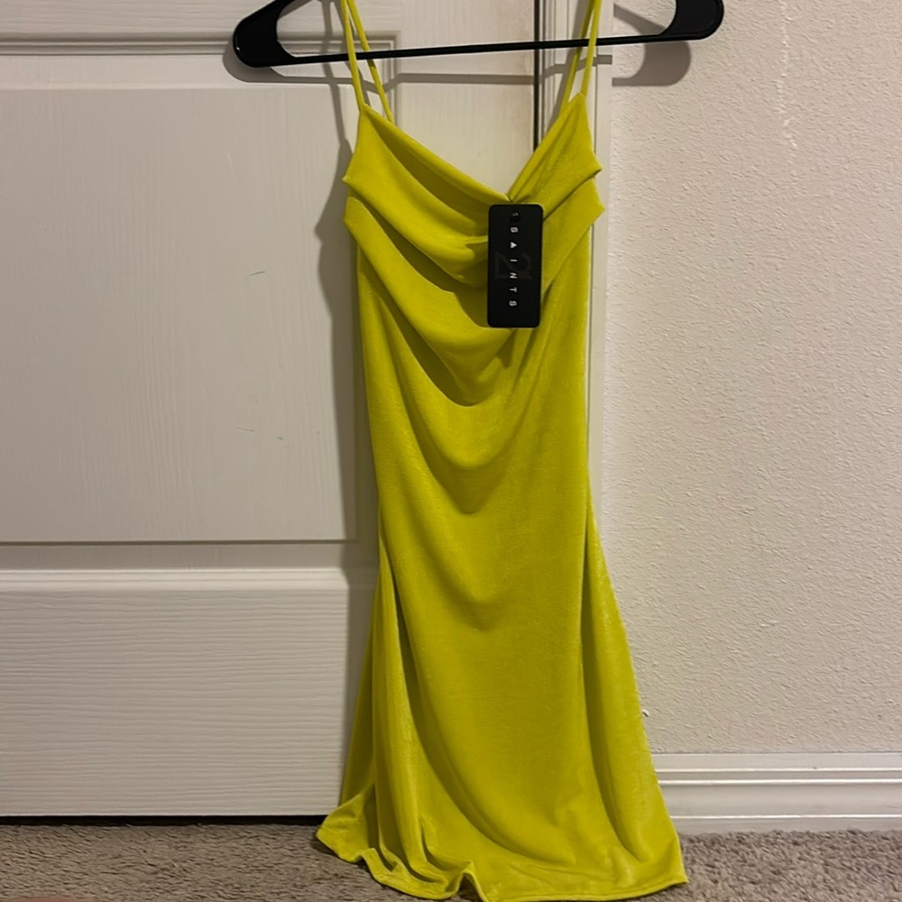 Lime green mini dress brand new with tag !